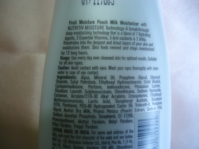 New Lakme Fruit Moisture Peach Milk Moisturiser Review