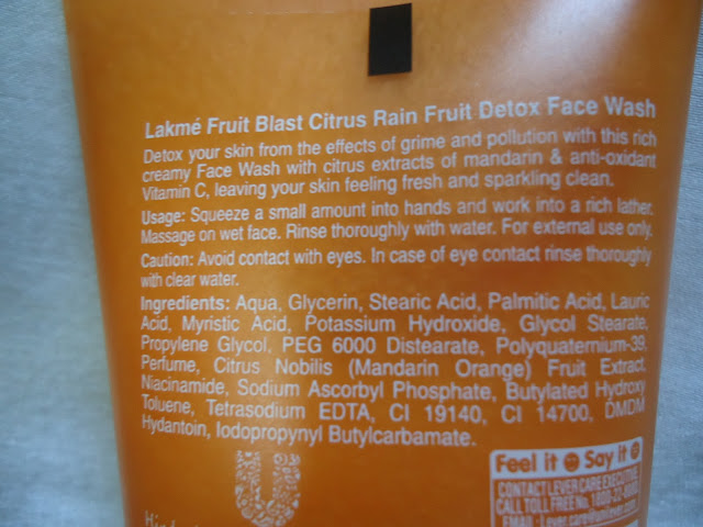 Lakme Fruit Blast Citrus Rain Fruit Detox Face Wash Review