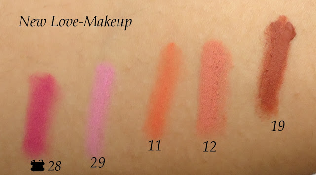 Inglot Matte Collection AMC Lip Pencil Swatches