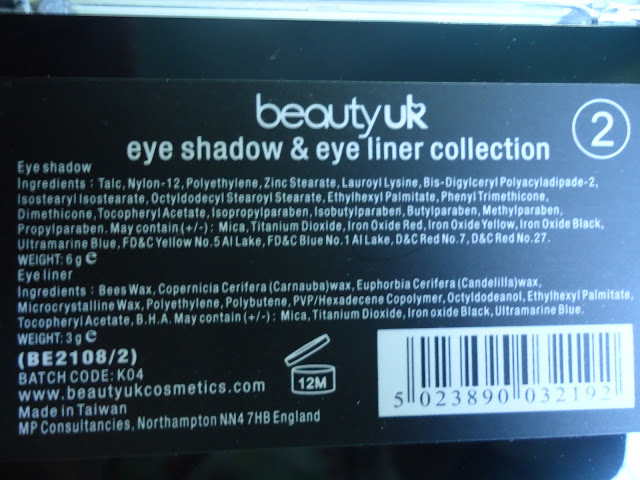 Beauty UK Eyeshadow and Eye Liner Palette No.2 - Amazon Review, Swatches