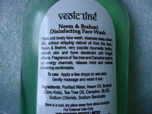 Vedic Line Neem & Brahmi Disinfecting Face Wash Review
