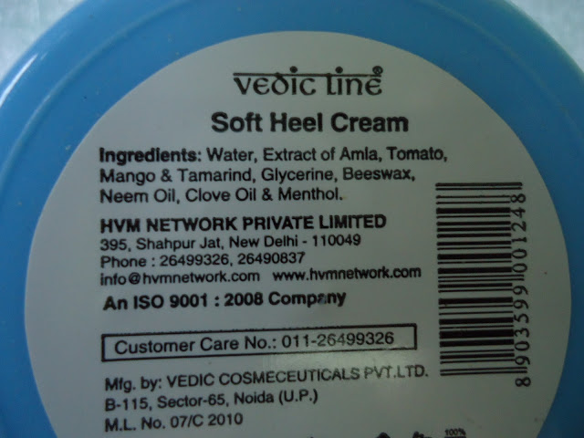 Vedic Line Soft Heel Cream Review