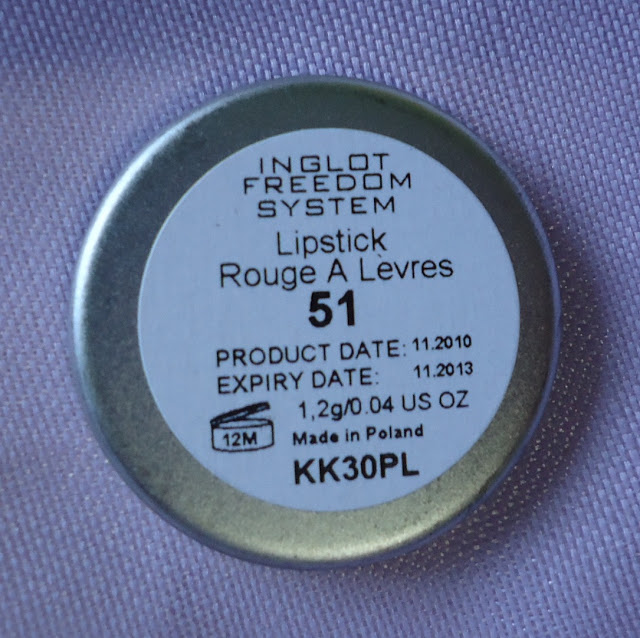 Inglot Freedom System Round Lipstick 51 Review,Swatches