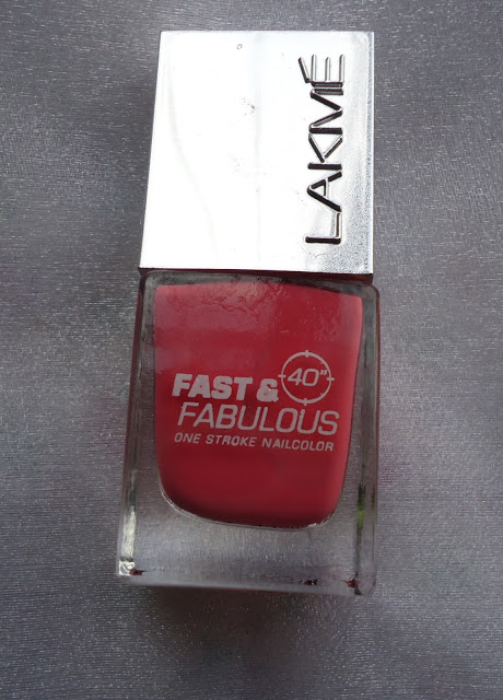 Lakme Absolute Fast and Fabulous One Stroke Nail Color 17 Popping Pink Review, NOTD