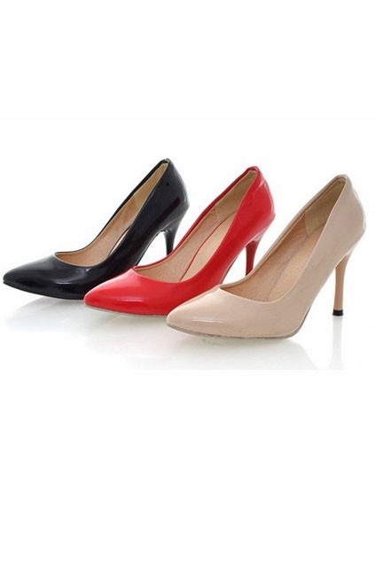 Chic Pointed-toe Low Cut Nude Pumps