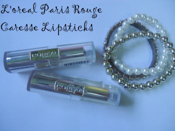 L'oreal Paris Rouge Caresse Lipsticks Mauve Cherie and Irrestible Espresso Review, Swatches