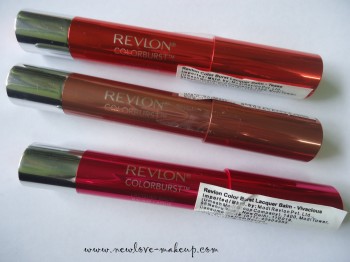 Revlon ColorBurst Lacquer Balms Vivacious, Ingenue, Tease Review, Swatches