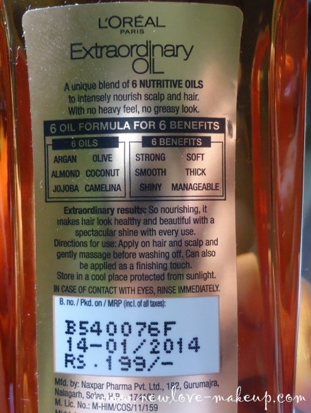 L'oreal Paris 6 Oil Nourish Extraordinary Oil Review