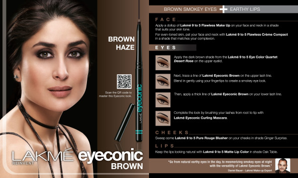 Lakme Kareena Eyeconic Brown Haze Look
