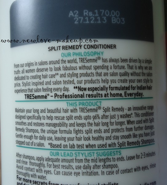 TRESemme Split End Remedy Shampoo, Conditioner Review