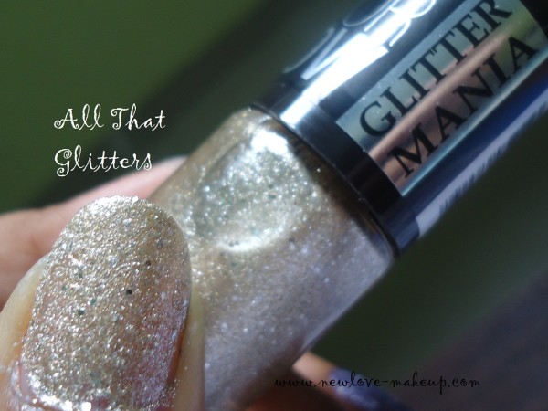 Maybelline Color Show Glitter Mania Collection All That Glitters Review, Swatches, NOTD