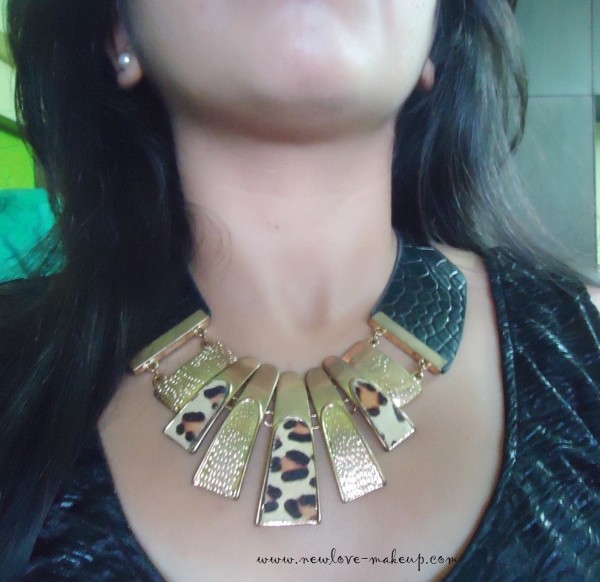 OOTD: Faux Leather Peplum Top, Polka Dots Slouchy Pants, Leopard Print Metal Leather Statement Necklace, Indian Fashion Blog