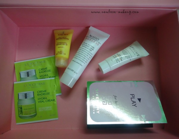 August My Envy Box Review, Indian Makeup and Beauty Blog, L'Occitane, Natio, Givenchy, Wild Ferns, Epique
