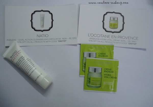 August My Envy Box Review, Indian Makeup and Beauty Blog, L'Occitane, Natio
