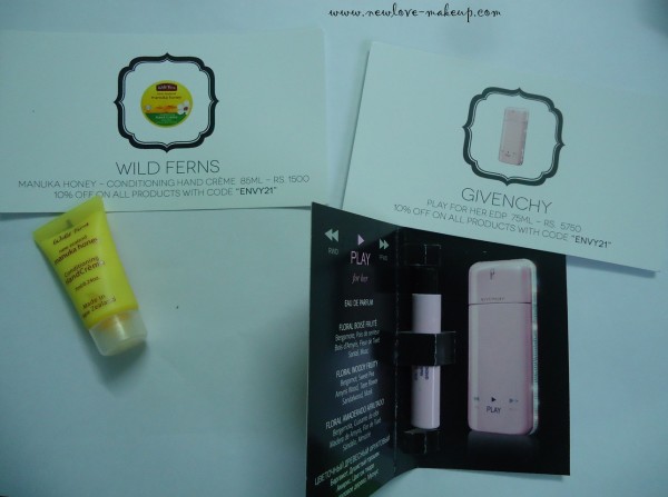 August My Envy Box Review, Indian Makeup and Beauty Blog, Givenchy Play For Her Perfume