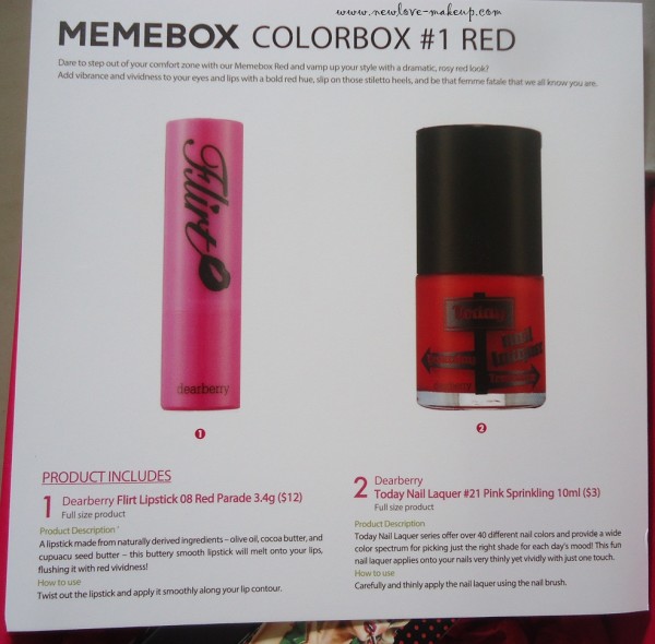 MeMeBox Review: ColourBox #1 Red, Unboxing MeMeBox, Indian makeup and beauty blog