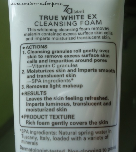 ZA True White Cleansing Foam, Toner, Night Cream Review