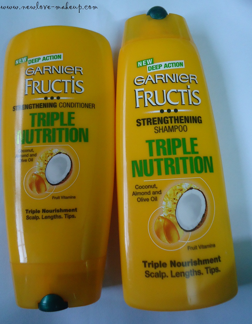 Garnier Fructis Triple Nutrition Shampoo,Conditioner Review - New Love -  Makeup