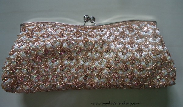 Haul-Pink Rhinestone Pumps,Champagne Clutch, Indian Fashion Blog