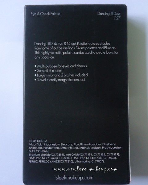 Sleek MakeUP Eye & Cheek Palette Dancing Till Dusk Review, Swatches