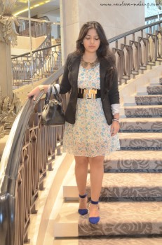 OOTD: Floral Dress and Black Blazer, Indian Fashion Blog