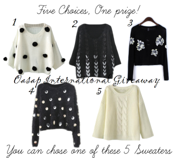 Oasap International Giveaway: Win a Sweater of your Choice, International Giveaway, Indian Fashion Blog