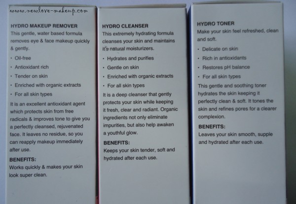 Faces Canada Hydro Range-Makeup Remover,Cleanser,Toner Review