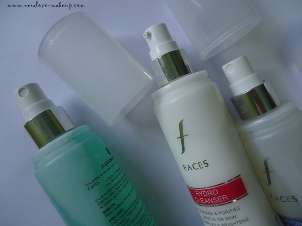 Faces Canada Hydro Range-Makeup Remover,Cleanser,Toner Review