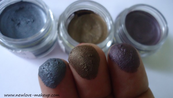 Oriflame The ONE Colour Impact Cream Eyeshadows Shimmering Steel, Golden Brown, Intense Plum Review,Swatches