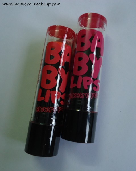 Maybelline Baby Lips Electro Pop Lip Balm Oh! Orange,Pink Shock Review