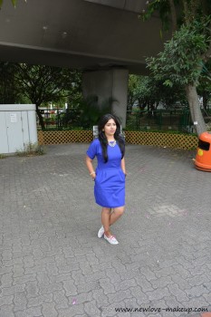 OOTD: A Day at Ocean Park, Royal Blue Shift Dress, Outfit Post, Indian Fashion Blog