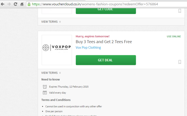 Shopping Experience using VoucherCloud India