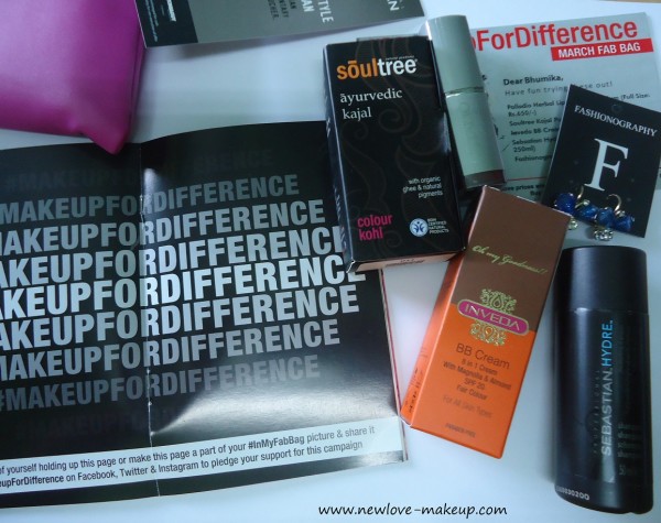 March Fab Bag Review + Giveaway, Indian Makeup Blog,Indian Beauty Blog, Beauty Boxes India