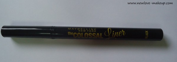 Maybelline The Colossal Liner Black Review and Swatches,Indian Makeup and Beauty Blog
