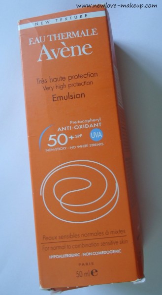 Avene New Dry Touch Emulsion Sunscreen SPF50+ Review, Indian Beauty Blog