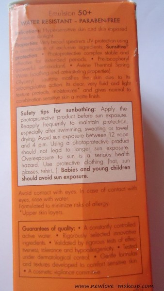 Avene New Dry Touch Emulsion Sunscreen SPF50+ Review, Indian Beauty Blog