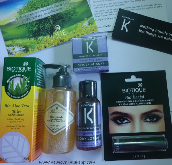 March MSM Express Box Review, Indian Makeup and Beauty Blog