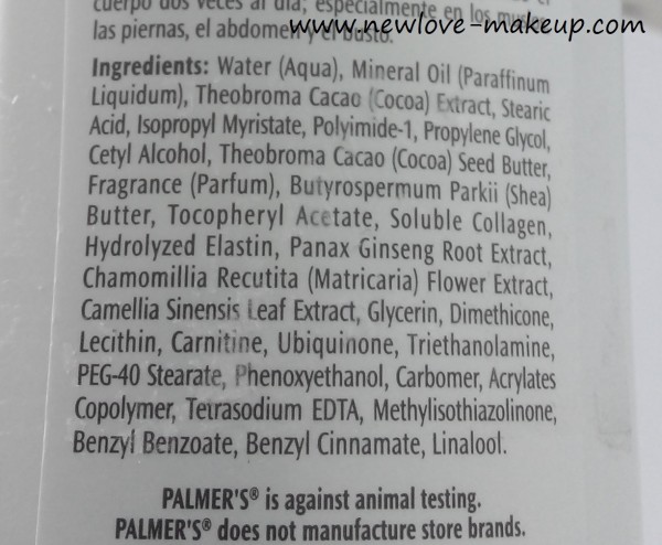 Palmer's Cocoa Butter Formula Firming Lotion Review, Indian Beauty Blog