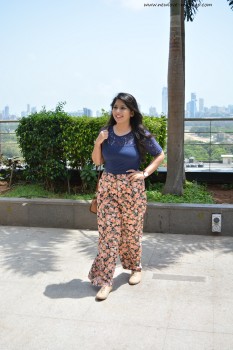 OOTD: Navy Blue Crop Top,Floral Palazzos, Indian Fashion Blog, Outfit of the Day