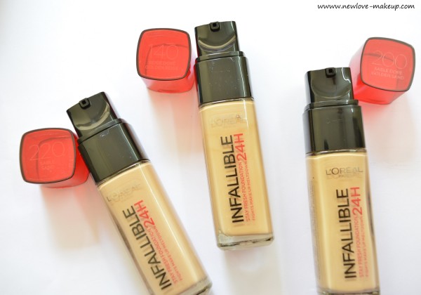 L'Oreal Paris Infallible Reno Stay Fresh 24H Liquid Foundation Review,Swatches,Demo