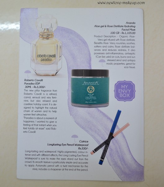 July 2015 My Envy Box Review & Discount Coupon