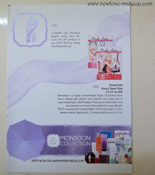 July 2015 My Envy Box Review & Discount Coupon