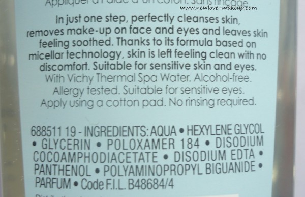 Vichy Purete Thermale Spa 3 in 1 Calming Cleansing Micellar Solution Review, Indian Beauty Blog, Micellar Water