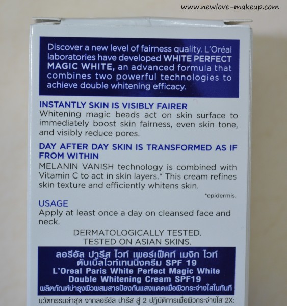 L'Oreal Paris White Perfect Magic White Double Whitening Day Cream, Eye Cream Review