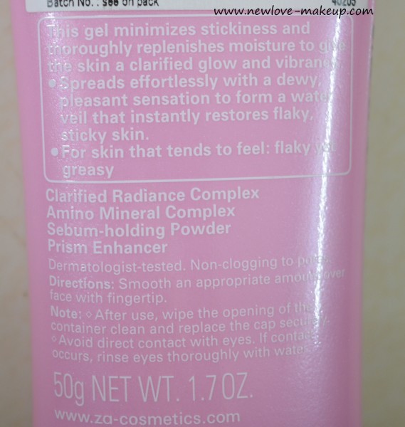 ZA Total Hydration Amino Mineral Refreshing Gel Review