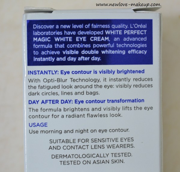 L'Oreal Paris White Perfect Magic White Double Whitening Day Cream, Eye Cream Review