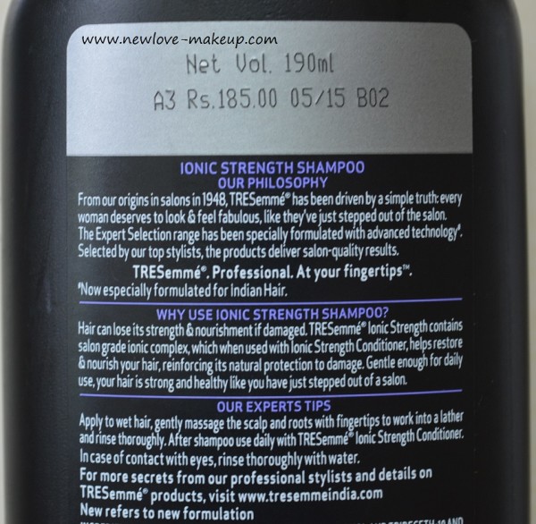 TRESemmé Ionic Strength Range Shampoo, Conditioner Review