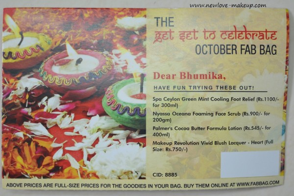 October 'Get Set To Celebrate' Fab Bag Review