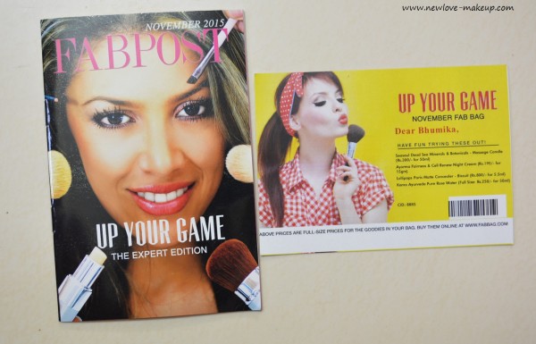 Unboxing & Review: November Up Your Game Fab Bag, Indian Beauty Blog