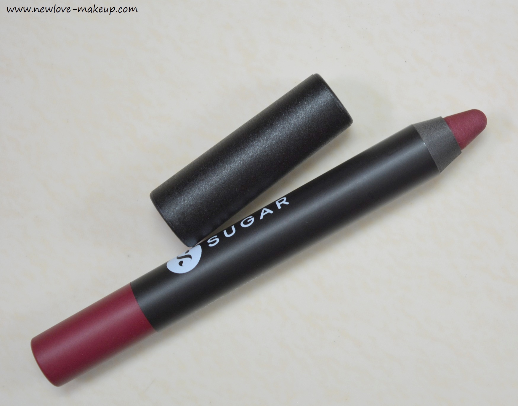 Sugar Cosmetics Matte As Hell Lip Crayon Poison Ivy Review, Swatches - New  Love - Makeup